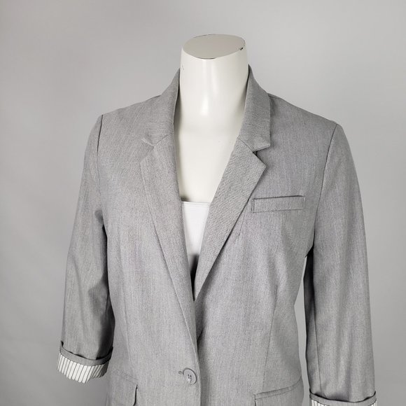 Dynamite Grey Boyfriend Blazer Size M - Picture 2 of 11